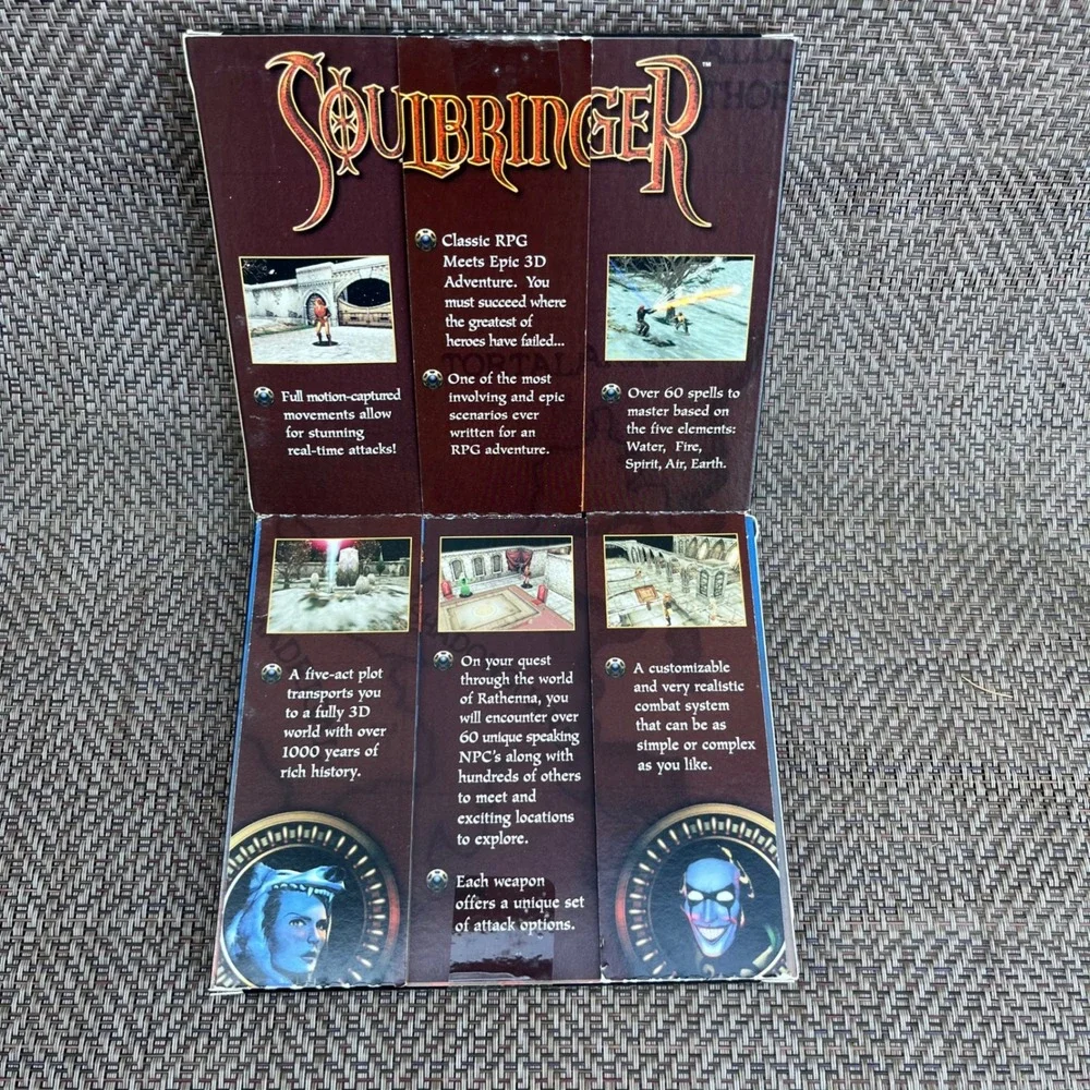 Planescape Torment Soulbringer PC Big Box Dual Jewel AD&D RPG Windows 95 98